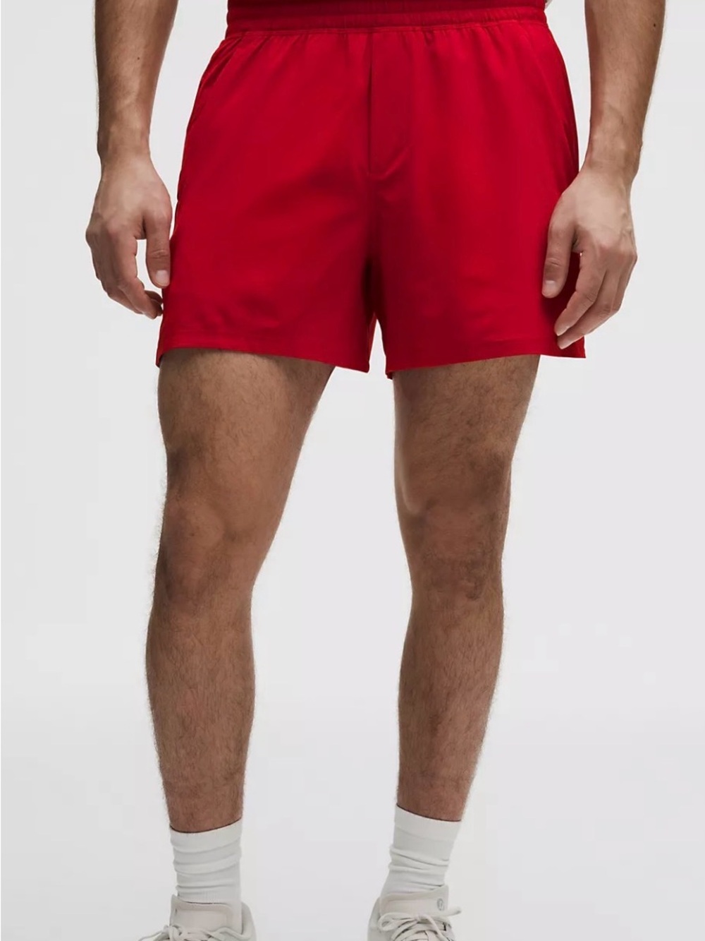 Lululemon Men's PaceBreaker Lined Red Athletic Shorts